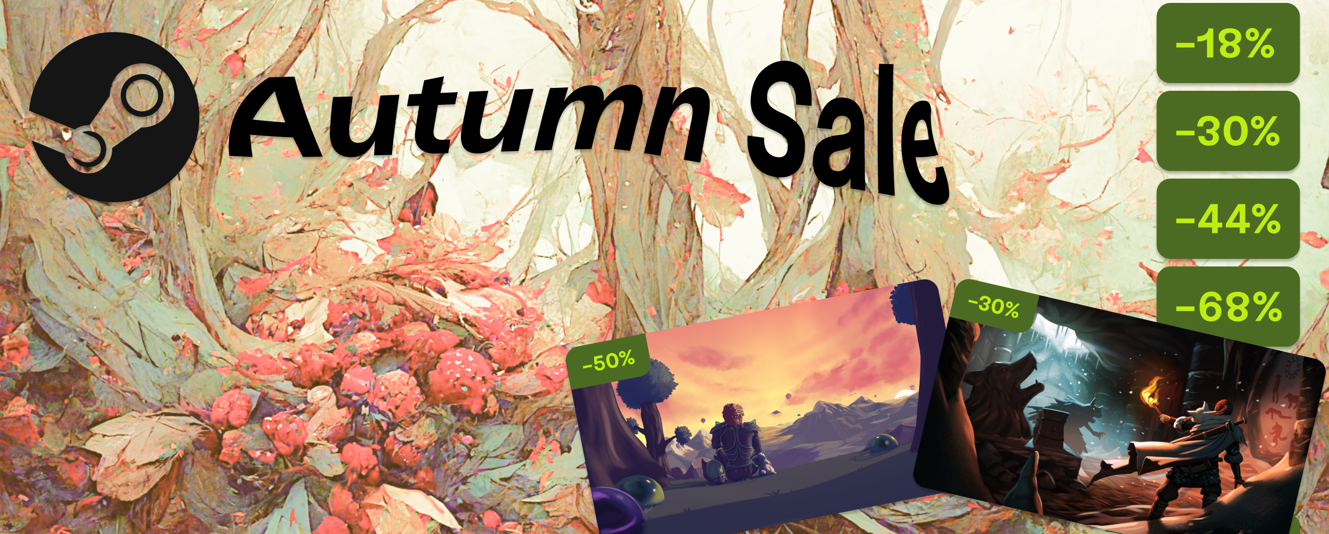 Steam's 2022 Autumn sale discounts games like Valheim, Terraria, and more.