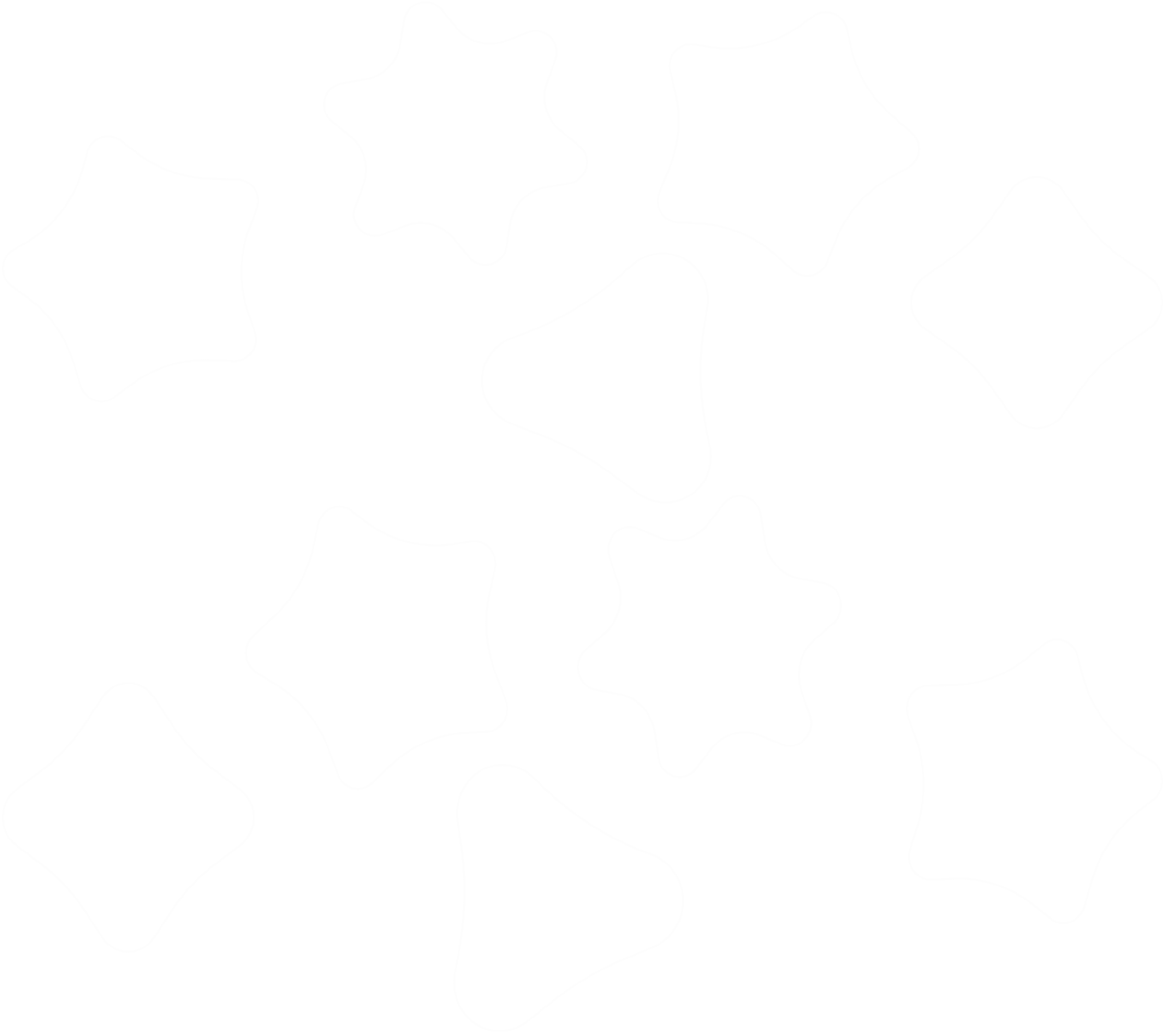 A background composed of pleasingly symmetrical rounded-sm fourier outline shapes