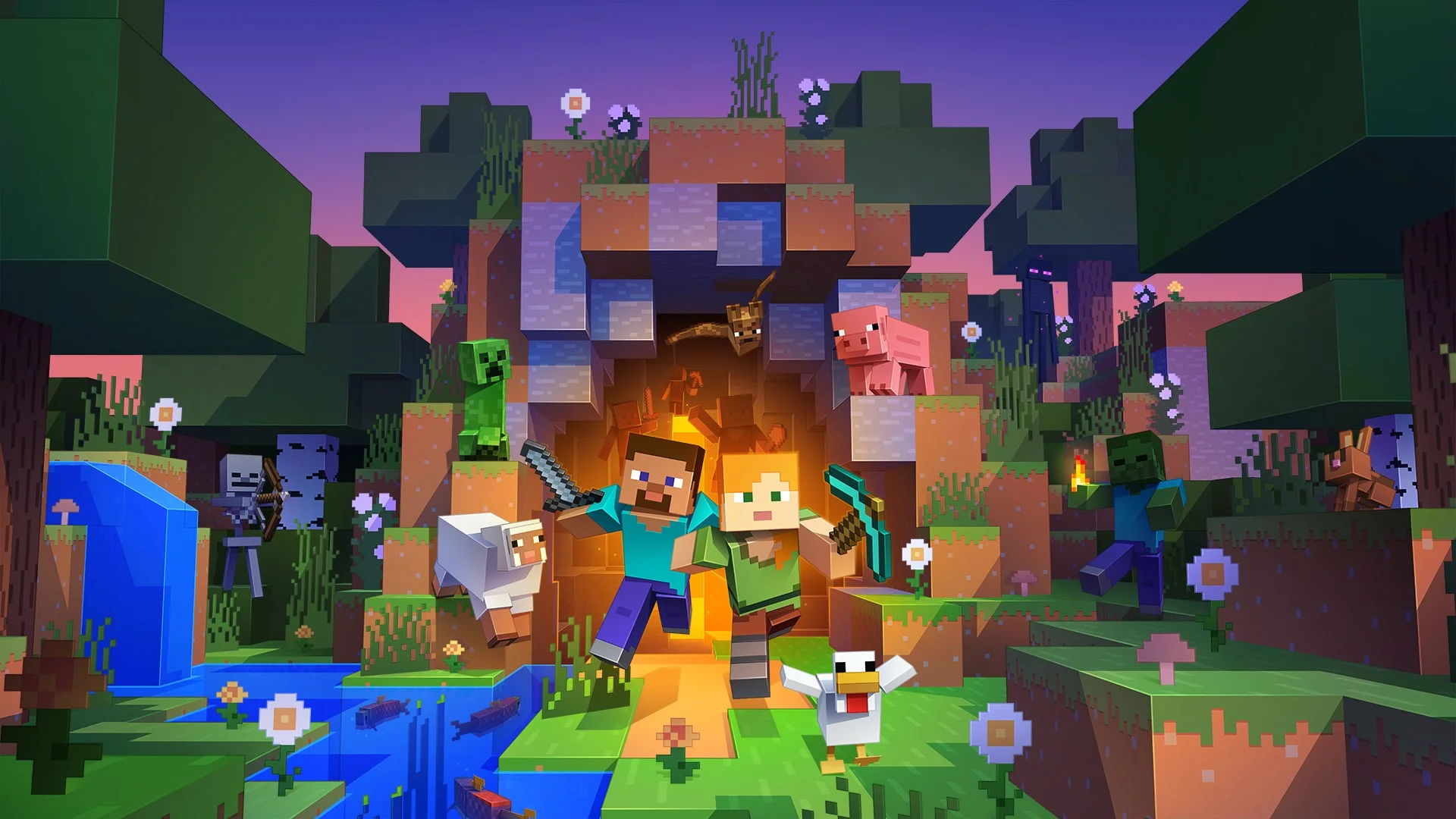 Game art (hero) for minecraft-bedrock