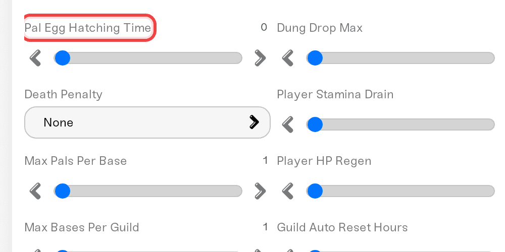 Pal Egg Hatching Time and Death Penalty on the Details tab Pal Egg Hatching Time and Death Penalty on the Details tab