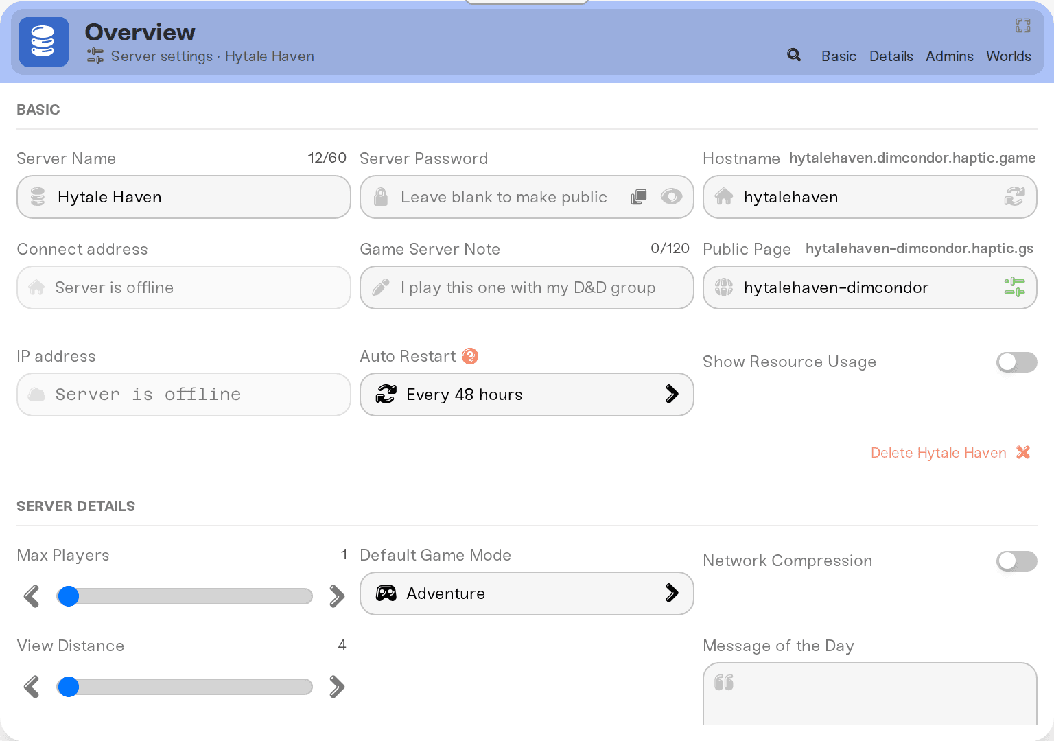 The whitelist toggle and its status line at the top of the Admins tab The whitelist toggle and its status line at the top of the Admins tab