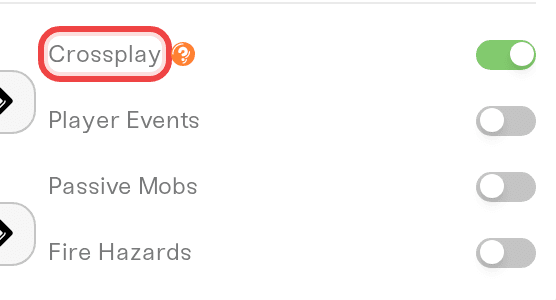 Crossplay checkbox in the Valheim server configuration