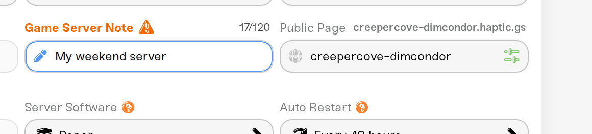 A changed field showing the orange Unsaved Changes label A changed field showing the orange Unsaved Changes label
