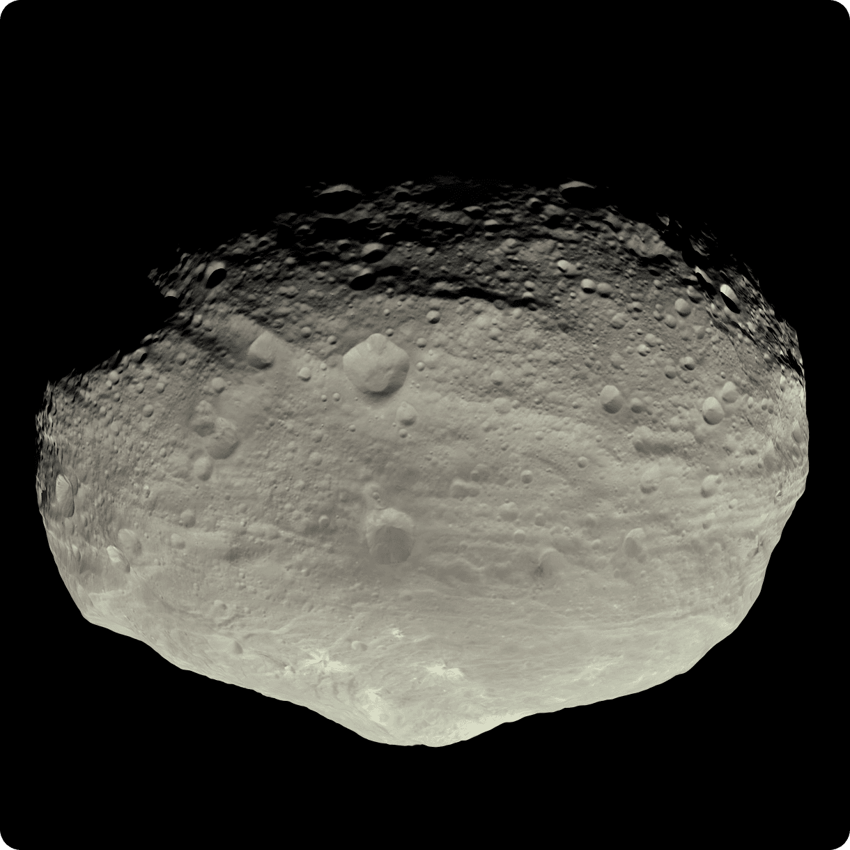 The famous asteroid "Vesta" looks like an ugly space potato. The famous asteroid "Vesta" looks like an ugly space potato.