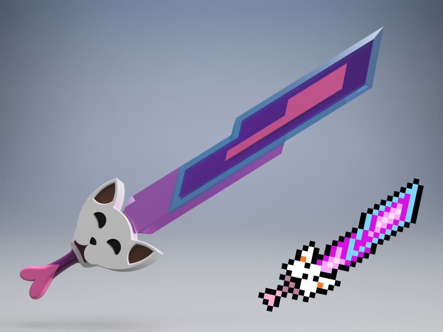 It's the Meowmere Sword! It's the Meowmere Sword!