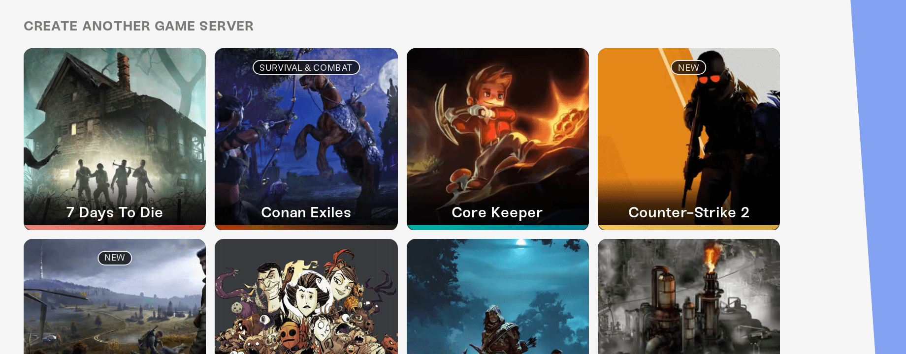 The Choose Your Game panel listing every game Haptic hosts