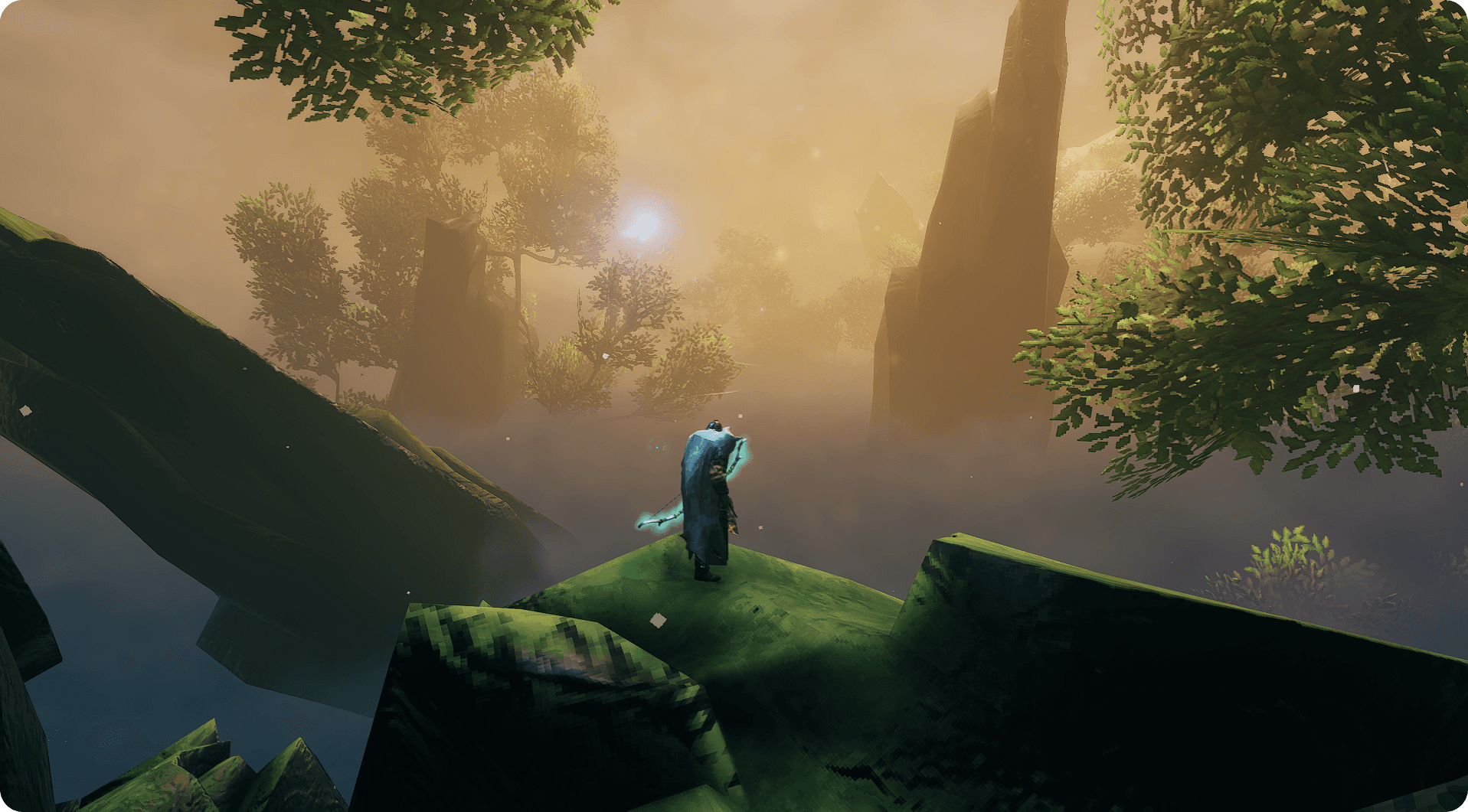 ThatMindlessGuy surveying the mist in Valheim. ThatMindlessGuy surveying the mist in Valheim.