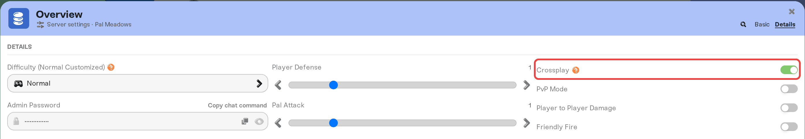 The Crossplay checkbox in the Details tab that lists your server in the community browser The Crossplay checkbox in the Details tab that lists your server in the community browser