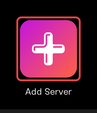 The Add Server button at the bottom of My Servers