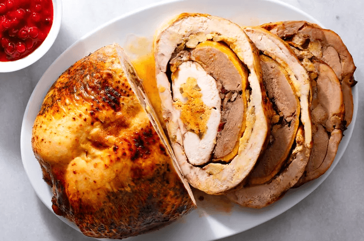 It's a turducken plated properly It's a turducken plated properly