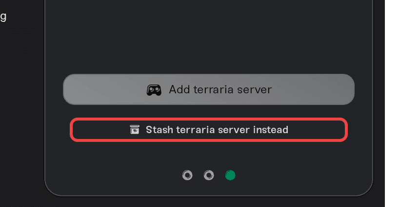 The Stash server instead link under the Add server button The Stash server instead link under the Add server button