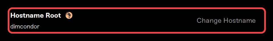 The Hostname Root field in Account Settings The Hostname Root field in Account Settings