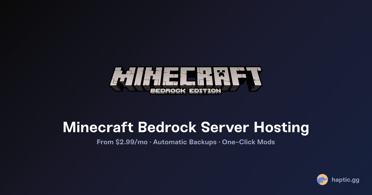 Minecraft Server Hosting - Haptic